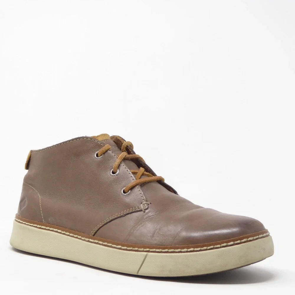 Sperry Mens Clipper Chukka Boots Brown Leather STS13450 9.5